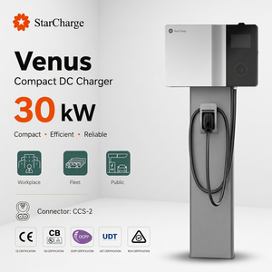 เครื่องชาร์จรถยนต์ไฟฟ้าแบบเร็ว Starcharge Venus 30kW ติดตั้งบนเสา รองรับแรงดันไฟฟ้า 200-1000Vdc มาตรฐาน OCPP 1.6J สำหรับสถานีชาร์จแบบ Fleet Depot พร้อมระบบ Smart O&M - Product Image 1