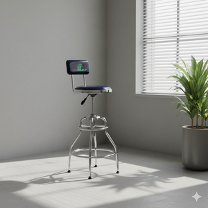 <span class=keywords><strong>Tabouret</strong></span> <span class=keywords><strong>de</strong></span> bar <span class=keywords><strong>pivotant</strong></span> réglable <span class=keywords><strong>avec</strong></span> <span class=keywords><strong>dossier</strong></span>, cadre en acier, siège en PVC, chaise <span class=keywords><strong>de</strong></span> bar <span class=keywords><strong>de</strong></span> <span class=keywords><strong>comptoir</strong></span> <span class=keywords><strong>de</strong></span> style industriel <span class=keywords><strong>avec</strong></span> repose-pieds - Product Image 5