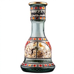 Vase de remplacement Khalil Mamoon Mini Beast Sadaf Frosted Modern Shell Inlay Eco-Friendly Glass Base 23cm pour chicha - Product Image 2