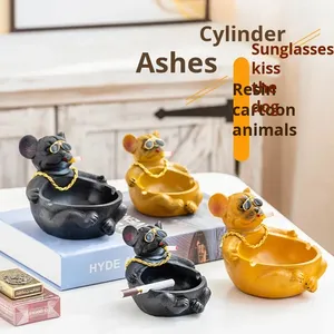 Cenicero de resina de moda para hombre súper lindo estilo Simple <span class=keywords><strong>Bully</strong></span> Dog con diseño de dibujos animados para escritorio de oficina o dormitorio envío gratis - Product Image 1