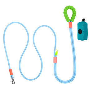 Eco-friendly Solid Colorful Pet P-Leash <strong>with</strong> Nylon Scarf and Poop Bag Holder-<strong>Dog</strong> <strong>Lead</strong> - Product Image 5