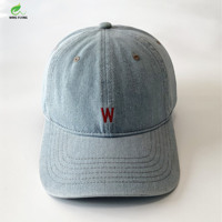 Casquette de baseball classique Wins Flying Custom à 6 panneaux en coton délavé et vieilli, broderie, pour femmes et hommes