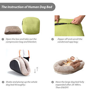 Riesige Größe Nickerchen Tages bett Riesen Haustier Schlafs ofa Menschliche Größe Riesen Memory Foam Hunde bett für Sie zum Einschlafen - Product Image 4