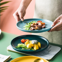 Assiettes à dîner classiques en céramique et porcelaine de haute qualité, assiettes à pizza, vaisselle pour mariages et hôtels du Guangdong – Vente chaude