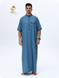 Elegante Túnica Árabe para Hombre - Prenda de Oración Suave de Manga Larga, Lavable a Máquina, Apta para Todas las Estaciones - Product Image 6