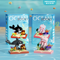 Ornements Éducatifs d'Assemblage pour Enfants Cadeaux Nouveauté – Blocs de Construction Animaux Thème Océan, Livres et Notes, Vente en Gros et Dropshipping pour