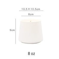 Saint Valentin nouveau design étiquette personnalisée forme unique couleur blanche conteneur de bougie décoration de la maison de luxe pot de bougie en céramique