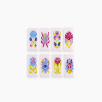 Jeu de tuiles de mahjong américain en acrylique à quatre couches avec icônes naturelles pastel, œuvre d'art personnalisée pour les cadeaux en gros et les détaillants de jeux