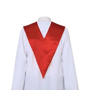 Estola de Iglesia Ligera de Satén con Cuello en V, Unisex, Uniforme Escolar para Adultos, Un Solo Color - Product Image 1