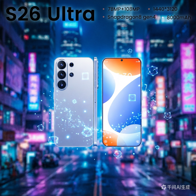 Full Screen S26 ULTRA 5G Decacore CPU 108MP Camera HD Screen Smartphone French Spanish English Phone Online Retailer