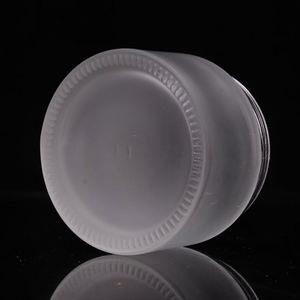 Pot en verre cosmétique givré avec couvercle en bambou écologique et bouchon à vis pour crème contour des yeux, crème et lotion pour soins de la peau - Product Image 6