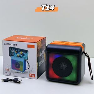 ลำโพงพกพาไร้สาย T14 เสียงเบสสเตอริโอความถี่ต่ำพิเศษ ไฟ LED RGB 7 สี เสียงไฮไฟแบบเซอร์ราวด์ สำหรับงานปาร์ตี้ที่บ้าน - Product Image 5