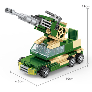 Série militaire JKC7611 modèle de bloc de pistolet Anti-aérien monté sur véhicule enfants éducatif assembler bloc de construction jouet garçon cadeau - Product Image 5
