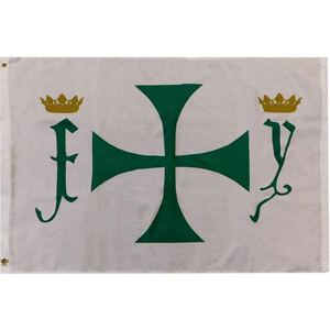 Drapeau des Monarches Catholiques 3x5 pieds, bannière intérieure/extérieure, drapeau aux couleurs vives pour jardin, mur, terrasse avec 2 œillets, extérieur, véranda - Product Image 6