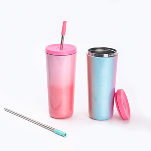 现代真空双层不锈钢保温杯旅行用定制徽标彩绘彩虹色保温保冷吸管温度计 - Product Image 4