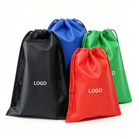 Sac à cordon en PP non tissé personnalisé avec logo pour commande en gros, pochette pliable anti-poussière pour rangement de baskets, sacs à main et vêtements