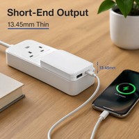 Chargeur mural USB-C 30W PD 3.0 QC 3.0 à charge rapide certifié CE/FCC, adaptateur GaN pour smartphones et ordinateurs portables avec protection OTP