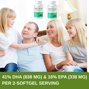 Suplemento orgánico extra 3 Ácido fólico prenatal Ingrediente crudo vegano Omega Algas Aceite de pescado Alto Epa DHA Cápsulas blandas para niños adultos - Product Image 3