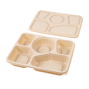 Sinh thái thân thiện dùng một lần ăn trưa hộp phân hủy sinh học takeout thức ăn nhanh bột bắp vỏ sò bột bắp thực phẩm container - Product Image 2