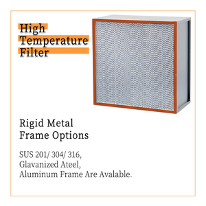 แผ่นกรองอากาศ HEPA H13 แบบเปลือกสแตนเลส 304 ทนความร้อนสูง สำหรับขายส่ง - Product Image 3