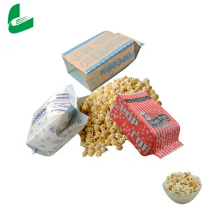 Biodegradable Grease Proof Pop Corn Packaging Food Grade Paper Microwave Popcorn Bags