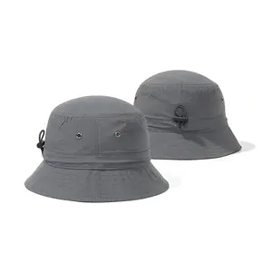 [Protezione UV] BSCI ricamo personalizzato Logo esterno a tesa larga impermeabile traspirante regolabile trekking cappello a secchiello Boonie