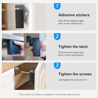 Serrure d'Armoire Intelligente pour Tiroir, Verrou Magnétique Ttlock, Déverrouillage sans Clé par Téléphone, Carte NFC ou Carte IC