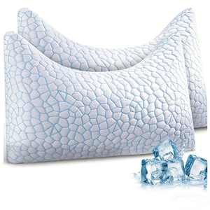 Almohada <span class=keywords><strong>de</strong></span> Fibra <span class=keywords><strong>de</strong></span> Bambú <span class=keywords><strong>de</strong></span> Doble Cara para Dormir <span class=keywords><strong>de</strong></span> Lado o Boca Arriba, Ajustable, Suave y Firme, <span class=keywords><strong>con</strong></span> Espuma Viscoelástica Triturada para Aliviar el <span class=keywords><strong>Dolor</strong></span> <span class=keywords><strong>de</strong></span> <span class=keywords><strong>Cuello</strong></span> - Product Image 1