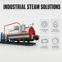 Chaudière à vapeur horizontale automatique à condensation au gaz/au mazout 5,5T/h, haute efficacité énergétique, économie d'énergie industrielle