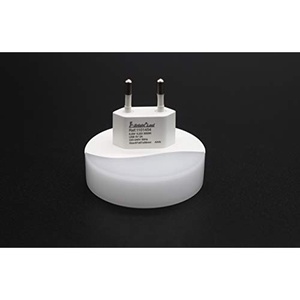 Luz nocturna LED redonda con sensor crepuscular, 2 puertos USB 2A, 0.5W, 3000K, ideal para iluminar espacios oscuros y - Product Image 2