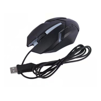 Mouse Gaming LED Ergonomis Daya Isi Ulang, Mouse Komputer USB Berkabel untuk PC Desktop & Laptop Gaming