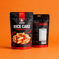 Sacs Doypack personnalisés à fermeture éclair refermable pour emballage de gâteaux de riz, haute barrière