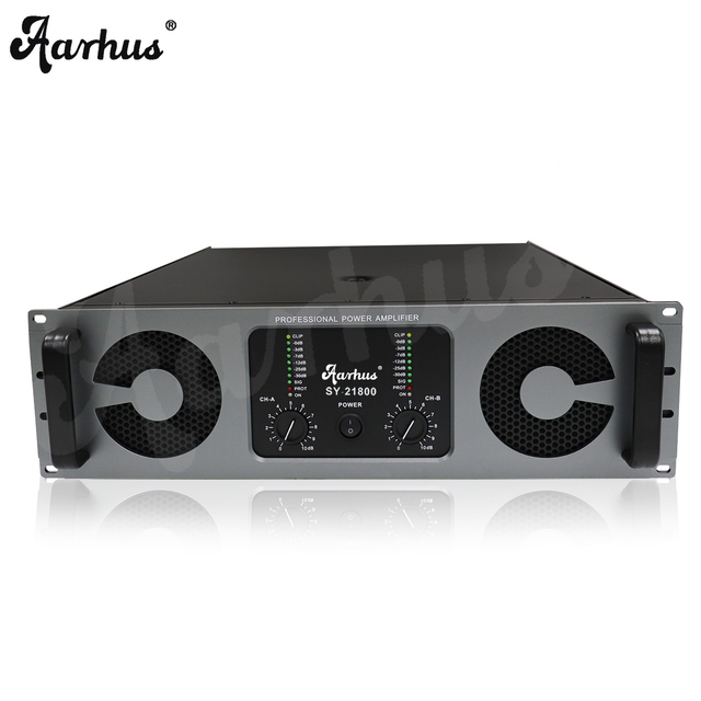 Aarhus Professional 2-Channel 3600W Class GB Stereo Audio Power Amplifier Aluminum Alloy 8/4ohm Indoor/Outdoor Stage Use High