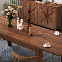 Table à manger extensible en bois massif, style minimaliste moderne nordique, rectangulaire, meubles pour la maison, pour petites maisons, pour 4 personnes