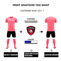 Celana Pendek Sepak Bola Dewasa Unisex Kualitas Tinggi Cepat Kering Custom Logo Nama Tim Sublimasi Set Semua Musim