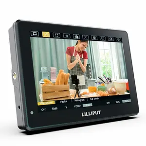 LILLIPUT HT7S Monitor Kontrol Kamera Sentuh, 7 Inci 2000 Nits Kecerahan Tinggi SDI HDMI 4K dengan Gelombang VectorScope Histogram