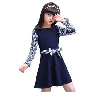 Ensemble 2 pièces haut à manches longues et jupe/pantalon pour enfants, avec nœud, vente en gros directe usine Chine - Product Image 1