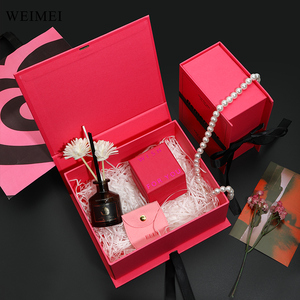 Custom Pink Magnetic Foldable Rigid <b>Gift</b> <b>Box</b> with Ribbon Personalized <b>Cardboard</b> Clothing Packaging <b>Box</b> - Product Image 2