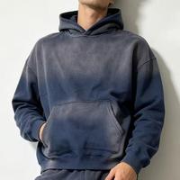 Sweat-shirt à capuche personnalisé OEM, design streetwear court, coupe ample, épaules tombantes, haute qualité, confortable et personnalisable