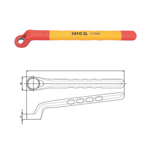 Yato Box <b>Wrench</b> Metric 12mm Insulated Handle Industrial Grade Chromium Vanadium Steel - Product Image 1