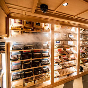 Elegante Gabinete de Madera Moderno Personalizado para <span class=keywords><strong>Vino</strong></span> y Cigarros, con Control de Temperatura y Humedad Constantes, Vitrina de Gran Capacidad, Mueble para el Hogar - Product Image 1