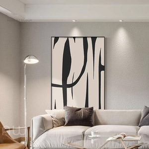 Modern Abstract Decorative Painting Rectangle Black And White Aluminum Alloy <b>Frame</b> For Living Room Sofa <b>Wall</b> Art - Product Image 4