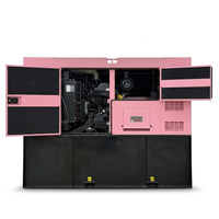 Générateur diesel insonorisé à châssis ouvert électrique 80 kW 100 kVA, groupe électrogène silencieux 90 kW 110 kVA avec démarrage automatique, triphasé 50 Hz 60 Hz CE