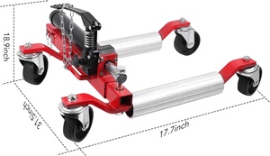 Dolly Mobil kapasitas 1500LBS dengan Jack ban hidrolik untuk pemosisian kendaraan untuk truk Trailer RV - Product Image 2