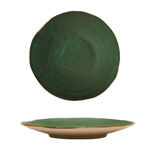 COLLEZIONE MEDITERRANEAN - Piatto Piatto in Gres Verde Scuro Diametro 28cm Altezza 4cm - Product Image 1