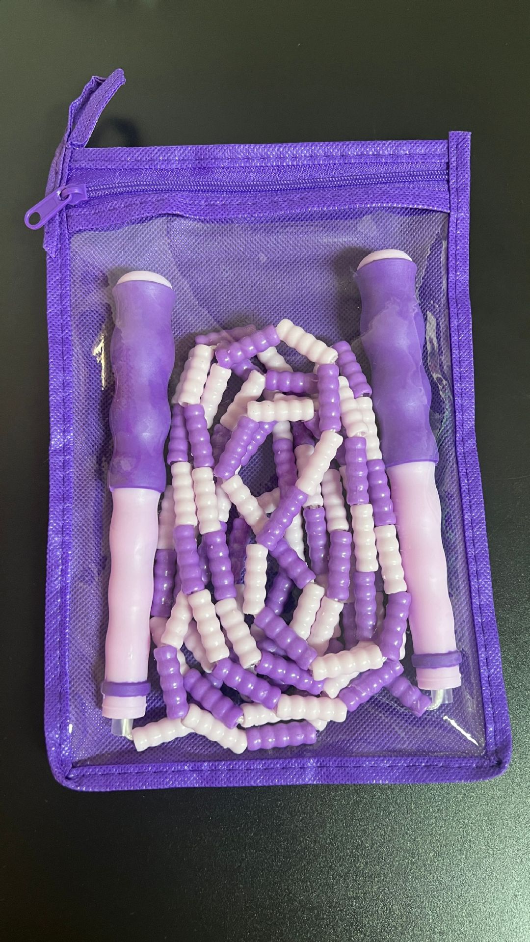 Vecchia borsa portaoggetti in bambù [viola].