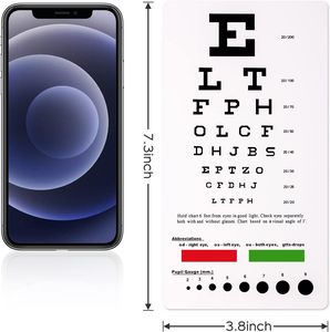 Gráfico de ojo de bolsillo <span class=keywords><strong>Rosenbaum</strong></span> Gráfico de ojo de bolsillo Gráfico de prueba de ojo de tamaño de bolsillo para medición de agudeza visual - Product Image 2