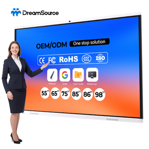 ไวท์บอร์ดดิจิทัลอิเล็กทรอนิกส์แบบพกพาอัจฉริยะ 4K รองรับการสัมผัส 40 จุด ความถี่รีเฟรช 60Hz ระบบปฏิบัติการ Android+Windows กล้อง 48MP สำหรับ - Product Image 1