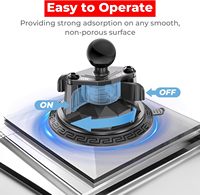 Support à ventouse pour voiture 1 ", 3.5" grande base à ventouse pour pare-brise de véhicule, compatible avec le support RAM