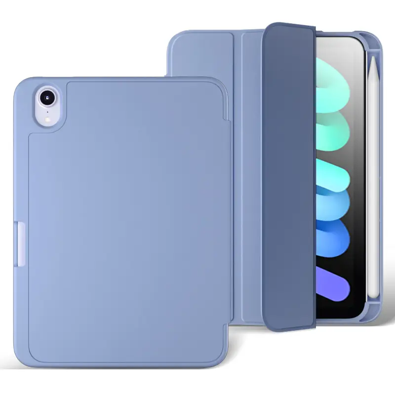 Cho 2022 New iPad 10.9 inch 10th Gen tripfold PU Silicone Trường hợp với chống sốc lật bìa và Bút Chì Chủ Magnetic Tablet Bìa